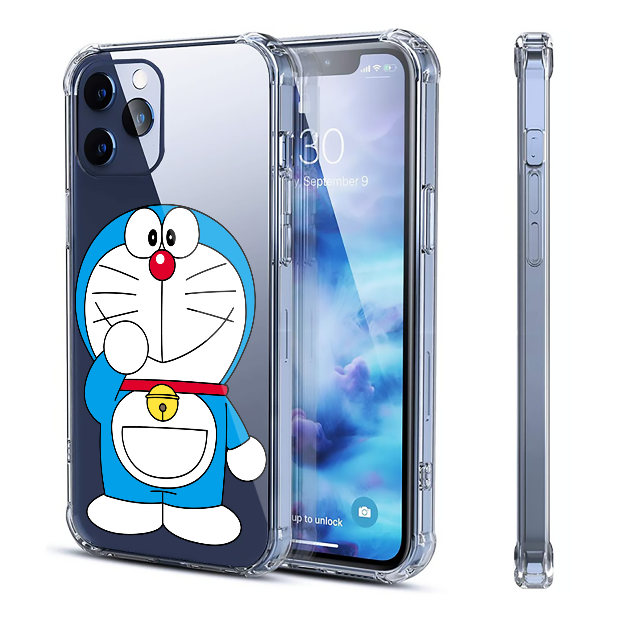 （画像用） ドラえもん Doraemon 【iPhone 12シリーズ対応】透明スマホケース（クリアソフトケース）